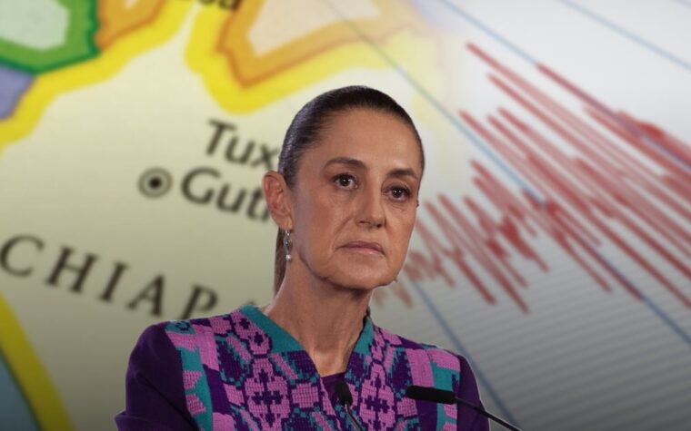 Sismo de 7.4 em Chiapas leva Sheinbaum a alertar sobre praias