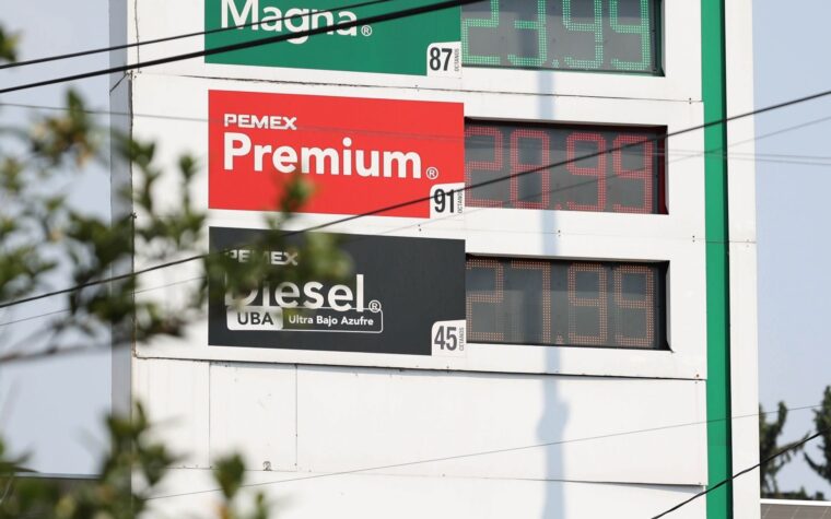 Gasolineras en CDMX y Edomex que no respetan precio diésel