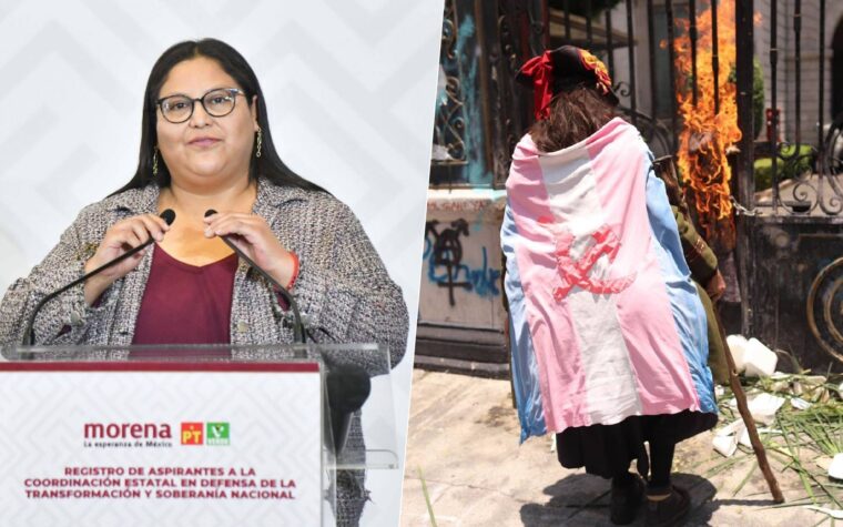Candelabros são foco de ataque de Citlalli Hernández a protestos trans