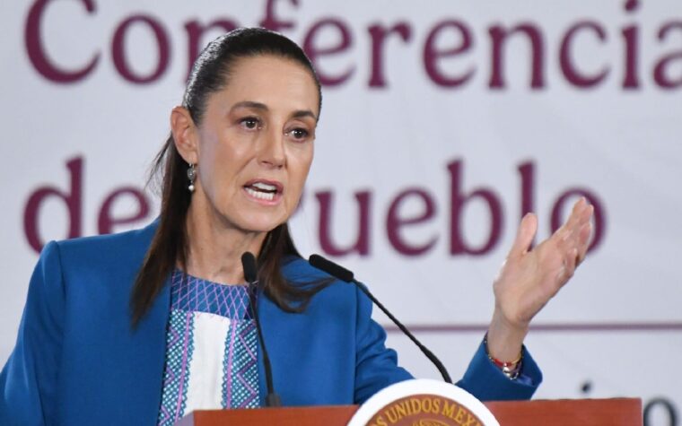 Claudia Sheinbaum realiza conferencia mañanera ao vivo hoje